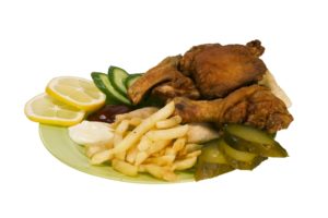 Chiken fast food isolated