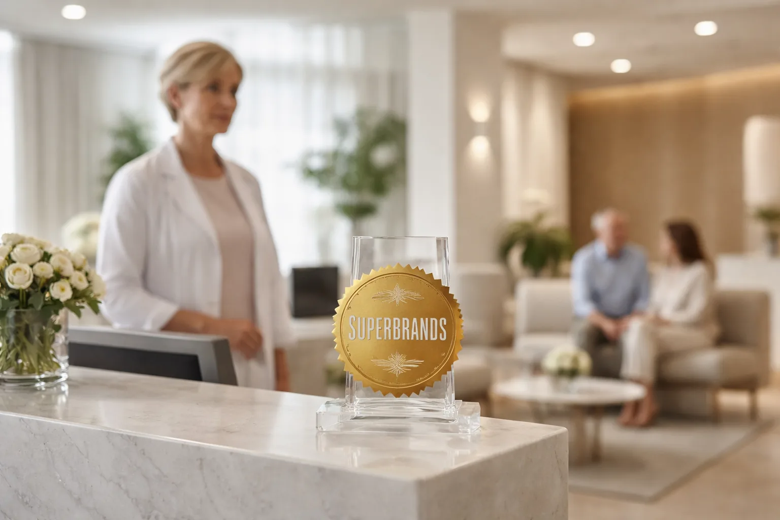 Ocenění Superbrands na recepci zdravotnického zařízení