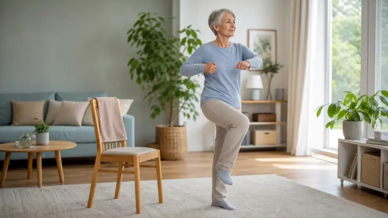 Jemné rozcvičení ramen před procházkou